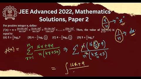 JEE Advanced 2022 Solution, Mathematics, Paper 2, Question 18 | Study Circus