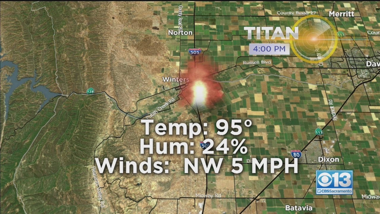 Fire Burning In Unincorporated Solano County