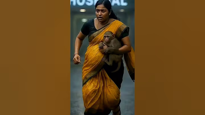 The Pregnant woman rescued the baby monkey😥#ai#wildliferescue#monkey#viralshorts