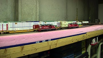 Custom Weathered P2K CB&Q GP30 and GP20 with Tsunami Sound and LED Lighting