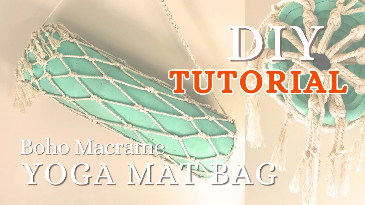 TUTORIAL】How to Make Macrame Yoga Mat Bag｜Easy 10-Cord Pattern