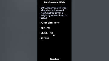 Q.5 | Data Structures MCQs for Interviews and Competitive Exams #datastructure #viral