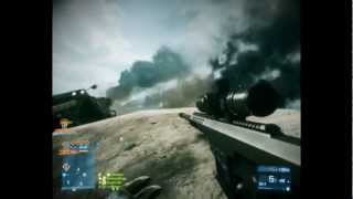 Battlefield 3 Awesome sniper shot and reload with one arm