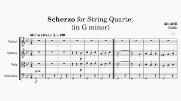 Scherzo for String Quartet (2022)