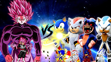 Goku Black Purgation OP (AF) VS Sonic Chaos V4  OP, Shadow V2 OP, Sonic exe V3 OP & Seelkadoom V2 OP