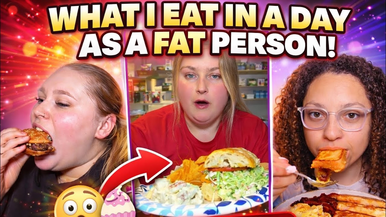What I eat in a day as a PLUS SIZE/ BIG person! | TikTok compilation | Meals | WIEIAD | Foodie🍔🥗🍓