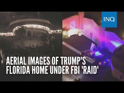 Aerial images of Trump's Florida home under FBI 'raid'