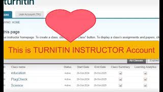 How to Get and Use Turnitin Instructor Account for Plagiarism and AI check in 2026/2027