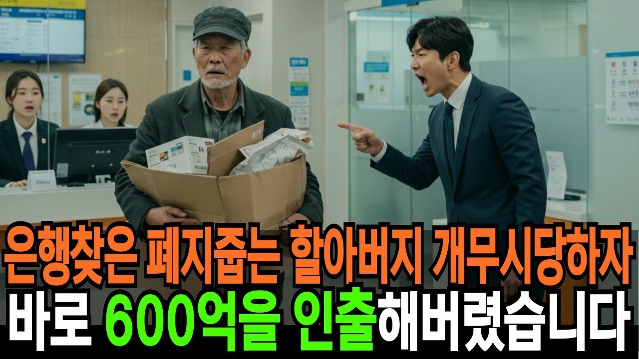 은행찾은 폐지줍는 할아버지가 은행직원에게 개무시당하자 바로 600억을 인출해버렸습니다   반전사연   오디오북