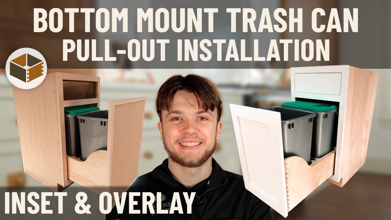 Bottom Mount Trash Can Pull-Out Installation - Inset & Overlay • RTA Cabinet Assembly