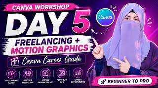 Canva Workshop Day 5 | Freelancing, Motion Graphics & Canva Career Guide | Beginner to Pro screenshot 2