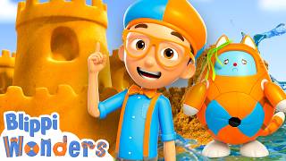 blippi learns correctly build sandcastle 2026 cartoons blippi