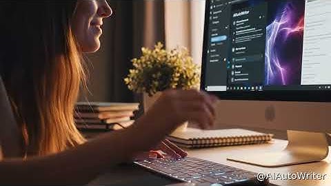 Beautiful girl rhythmically triggers AIAutoWriter, spawning mesmerizing SEO-optimized WordPress cont