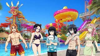 Hashira go to Giyu's waterpark!