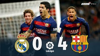 ملخص مباراة  ريال مدريد ~ برشلونة 0- 4 دوري الإسباني 2015 -16 وجنون عصام الشوالي جودة عالية 1080p