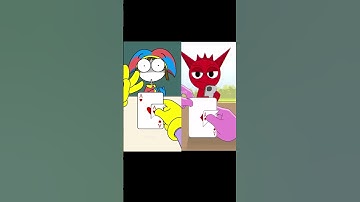 Raddy and Pinki and jax and pomni Easy Magic Trick Tutorial (Incredibox Sprunki)