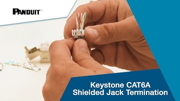 Keystone Cat6A Shielded Jack Termination