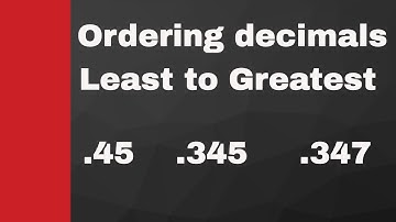 Ordering decimals from least to greatest