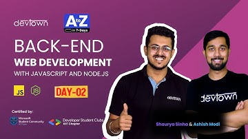 [LIVE] DAY 02 | Back-End Web Development with JavaScript and Node.js | COMPLETE in 7 - Days