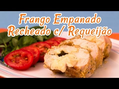 Frango Empanado Recheado - Receitas de Minuto #69