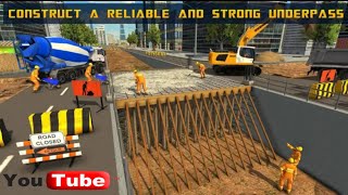 LATEST VERSION 1.2 UPDATED JCB GAMES // MEGA CITY UNDERPASS: BRIDGE BUILDING // ANDROID GAMEPLAY screenshot 5