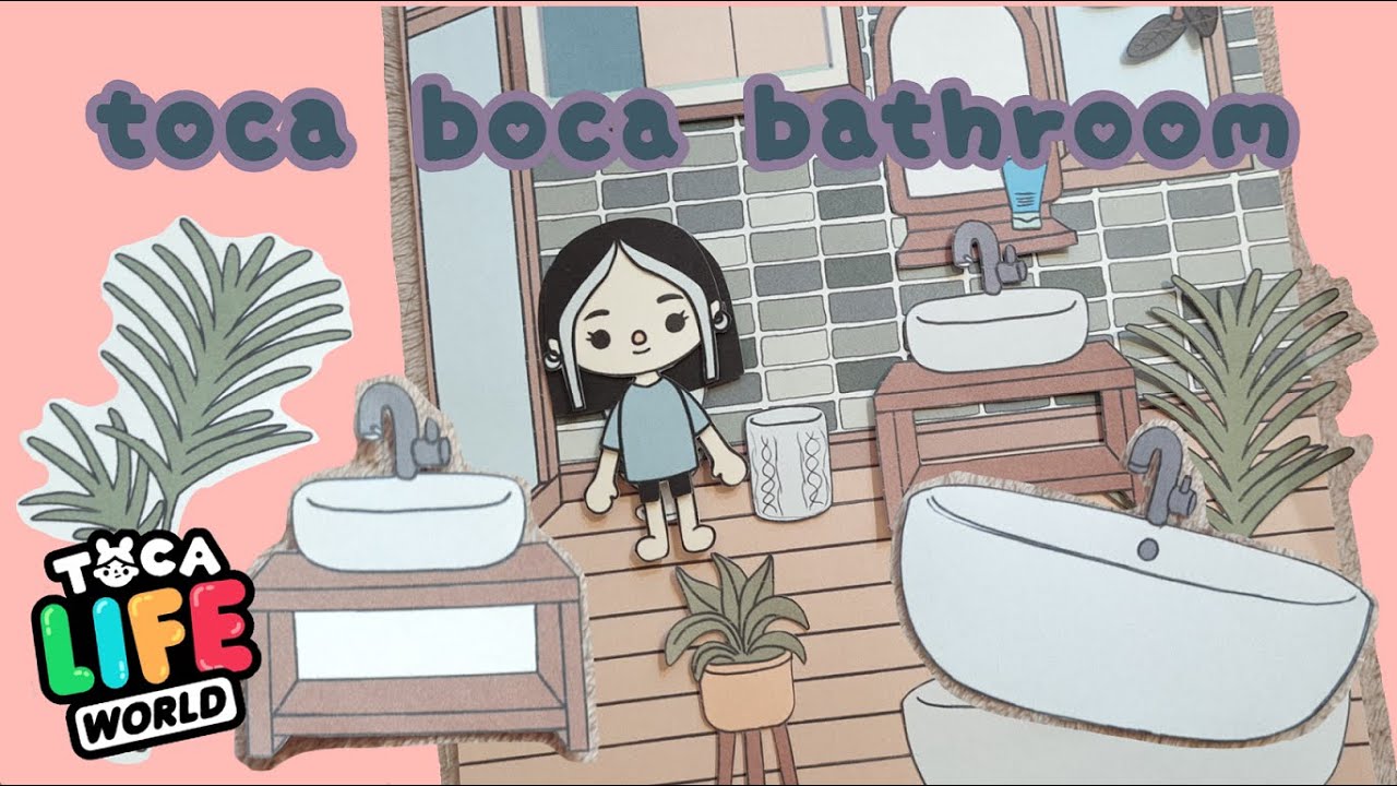Toca Boca Bathroom quiet book / papercraft diy / paper doll and ...