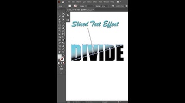 Sliced Text Effect In Adobe Illustrator | #shorts