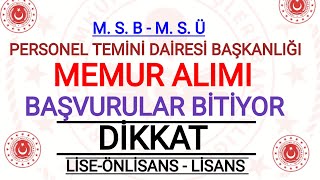 Memur Alimi Başvurusu Di̇kkat Son Gün Nasil Ve Nereden Yapilir Puan Türü İle Herkes Başvurabi̇li̇r