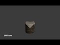 3D cloth simulation from 1 face to 16384 faces #blender #animation #3dart