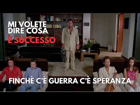 Video Alberto Sordi zittisce la famiglia sull'ipocrisia del lusso | Finché c'è guerra c'è speranza
