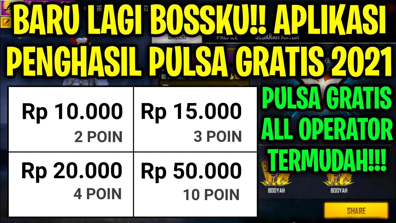 Cara Dapat Pulsa Rp 15rb All Operator Apk Penghasil Pulsa Tercepat 2021 Youtube