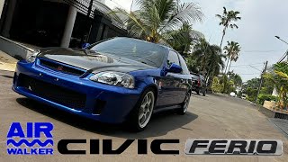 Air Walker Aero Front Bumper Civic Ferio EK Plastic PP - Made in Taiwan