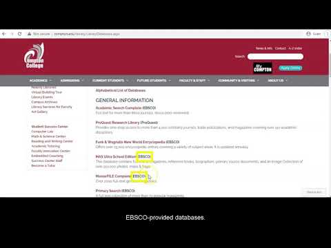 Accessing Library Databases