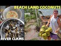 BEACH LAND COCONUT CLIMBING - Cooking Clam Soup Filipino Style (Davao Home Life)
