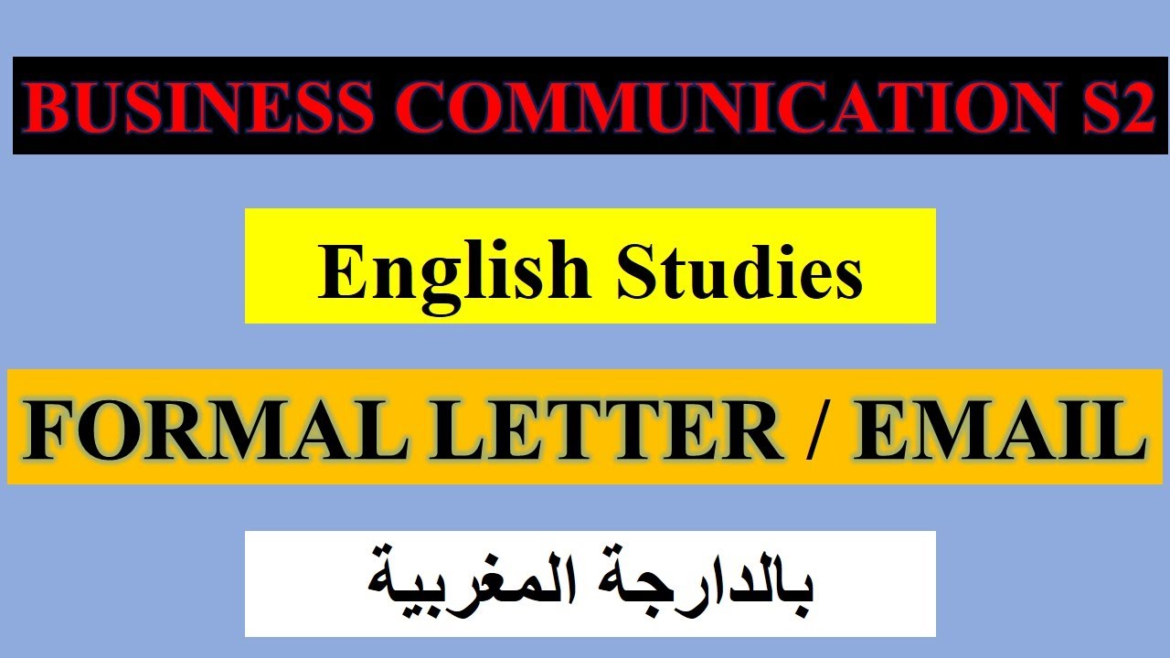 business communication S2 english studies Formal letter email / JOB ...