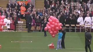 Video thumbnail of "LFC-TV: Gerry Marsden sings "You'll Never Walk Alone" - Hillsborough 20-yr Memorial Service"