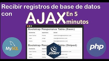 Recibir datos con ajax jquery | Consultar base de datos con ajax jquery