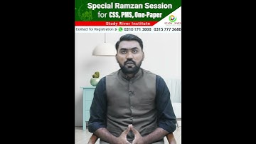 Special Ramza Session for CSS, PMS, One-Paper #shorts