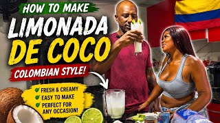Making Limonada de Coco 🍋‍🟩🥥with Colombian girlfriend 🇨🇴