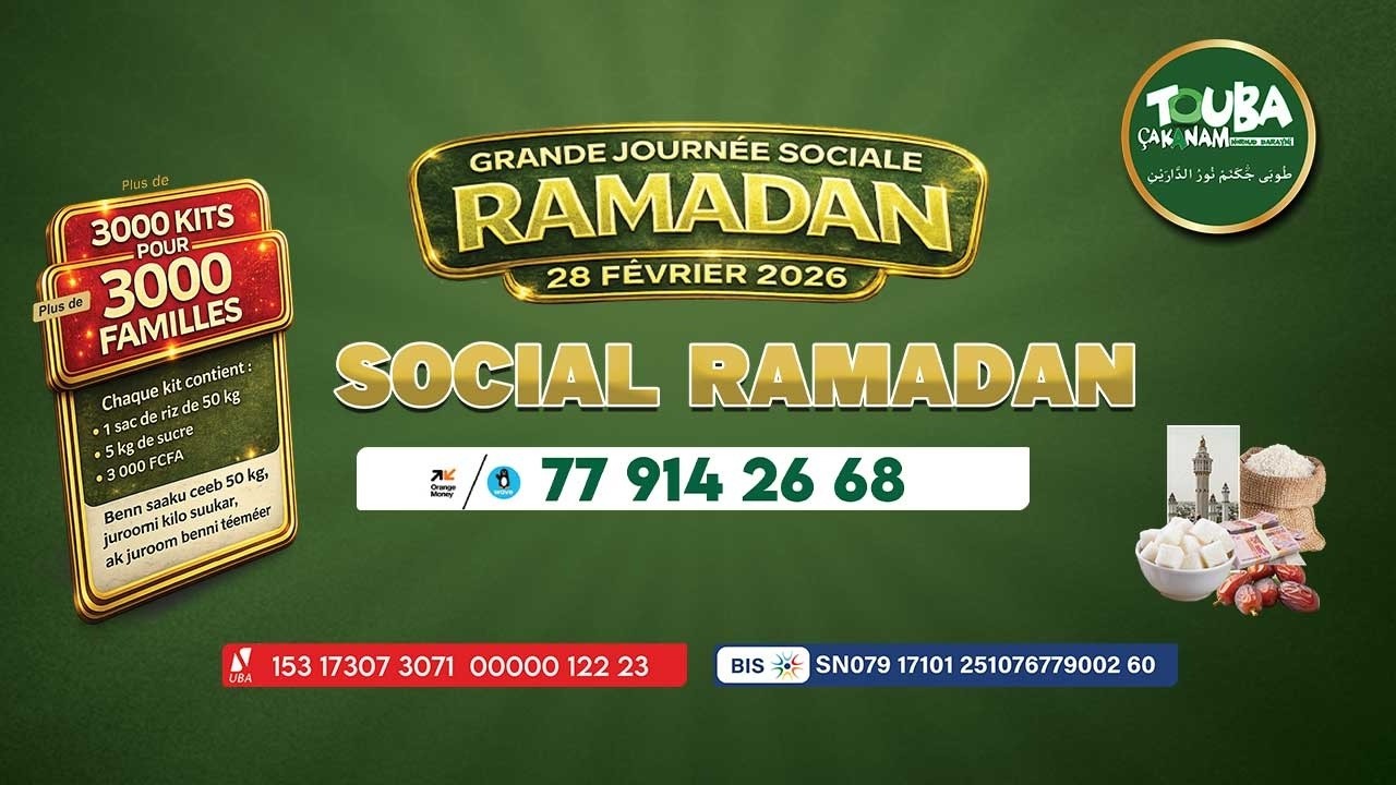 🔴Live | Journée Scoiale Ramadan de Touba Ca Kanam / 2026