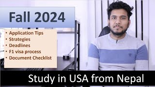 Study in USA Fall 2024: From Nepal to the USA Application - Tips, Deadlines, and Document Essentials screenshot 1