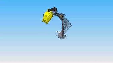 3D Solid Edge CAD Motion Excavator