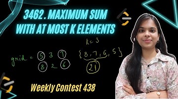3462. Maximum Sum With at Most K Elements | Weekly Contest 438 | Priority Queue | Sorting | Leetcode