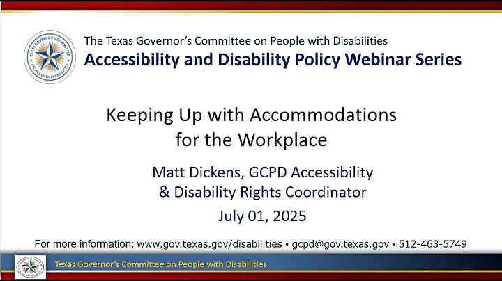 Keeping Up with Accommodations for the Workplace