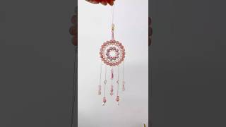How to make a double-layer beaded dream catcher.🌙🌠🌌 #diy #beads #beadingtutorials #dreamcatcher