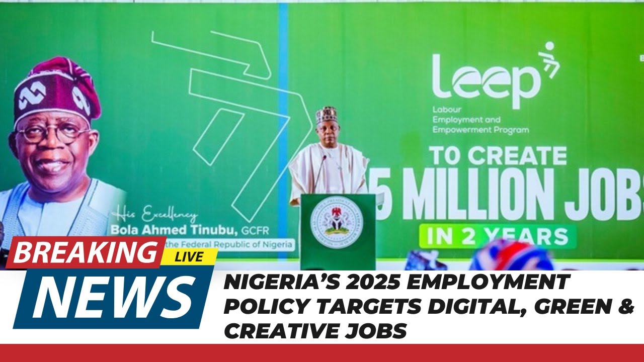 Nigeria’s 2025 Employment Policy Targets Digital, Green & Creative Jobs