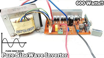 DIY Pure Sine Wave Inverter | 12V To 220V | 600W #inverter #sinewaveinverter #EGS002