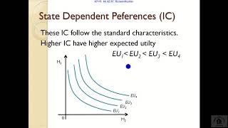 State Dependent Preferences, indifference curves and Equilibrium Analysis   Choice under Certainty