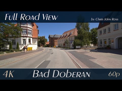 Bad Doberan, Germany: Alexandrinenplatz, August-Bebel-Straße, Beethovenstraße - 4K (UHD/2160p/60p)