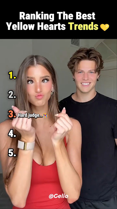 Ranking the Best Yellow Hearts Trends💛 #ranking #tiktok #viral #yellowhearts